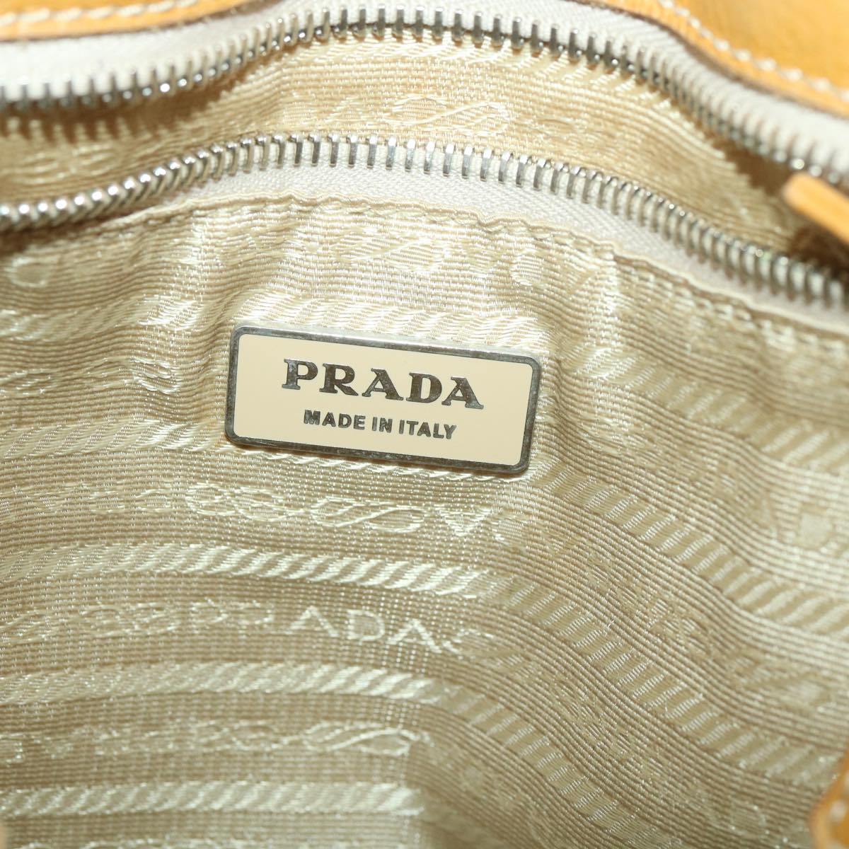 PRADA Shoulder Bag Leather Brown Auth am3914