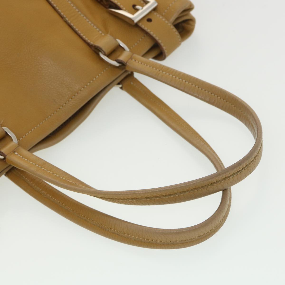 PRADA Shoulder Bag Leather Brown Auth am3914