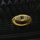 BALLY Chain Shoulder Bag Leather Black Auth am3952-10