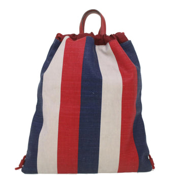 GUCCI Web Sherry Line Backpack Canvas Tricolor Red Blue Green 473872 Auth am3970 - 0