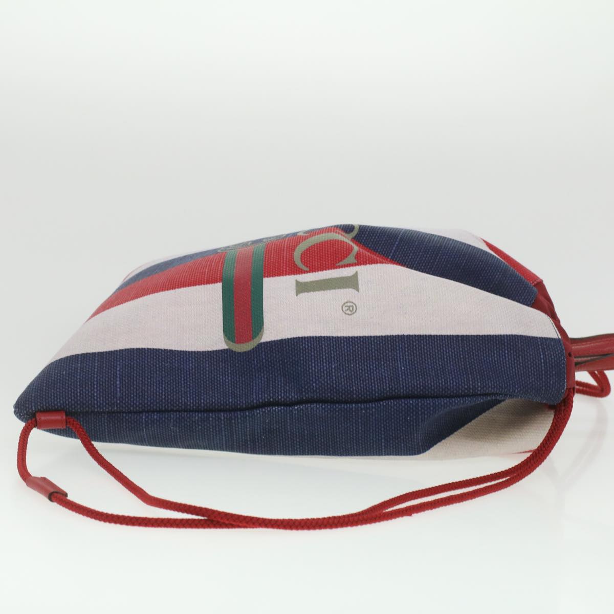 GUCCI Web Sherry Line Backpack Canvas Tricolor Red Blue Green 473872 Auth am3970
