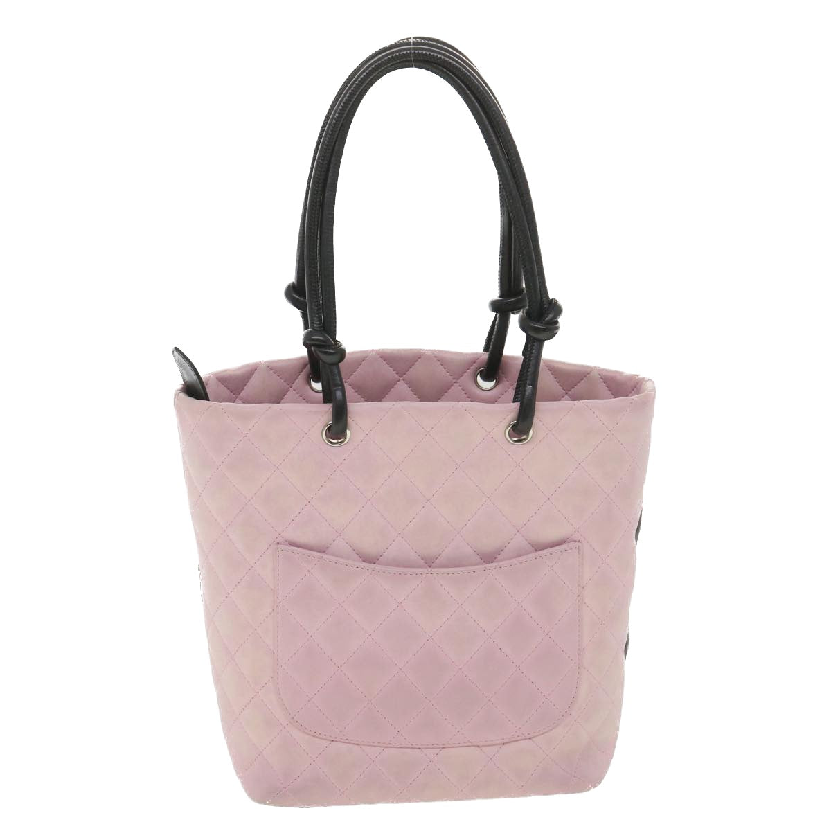 CHANEL Cambon Line Shoulder Bag Leather Pink CC Auth am3979 - 0