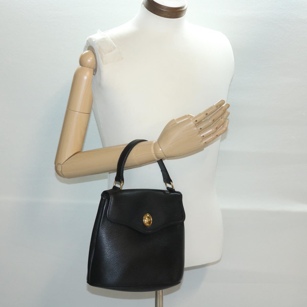 Christian Dior Hand Bag Leather 2way Black Auth am3992