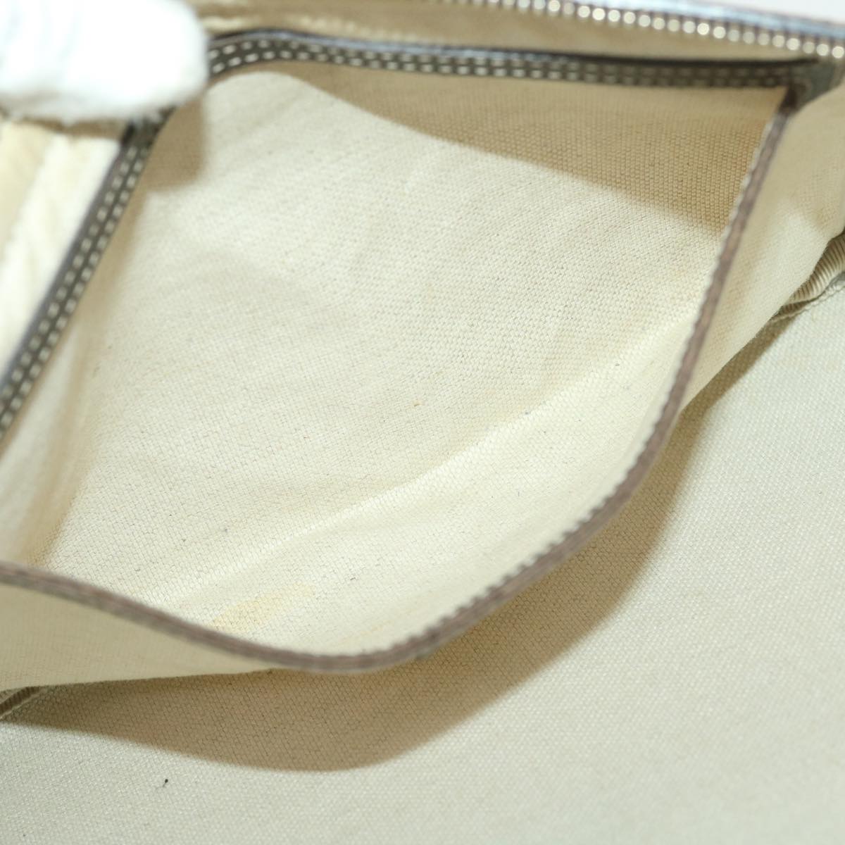 GUCCI GG Canvas Waist Bag PVC Leather Beige 211110 Auth am3994