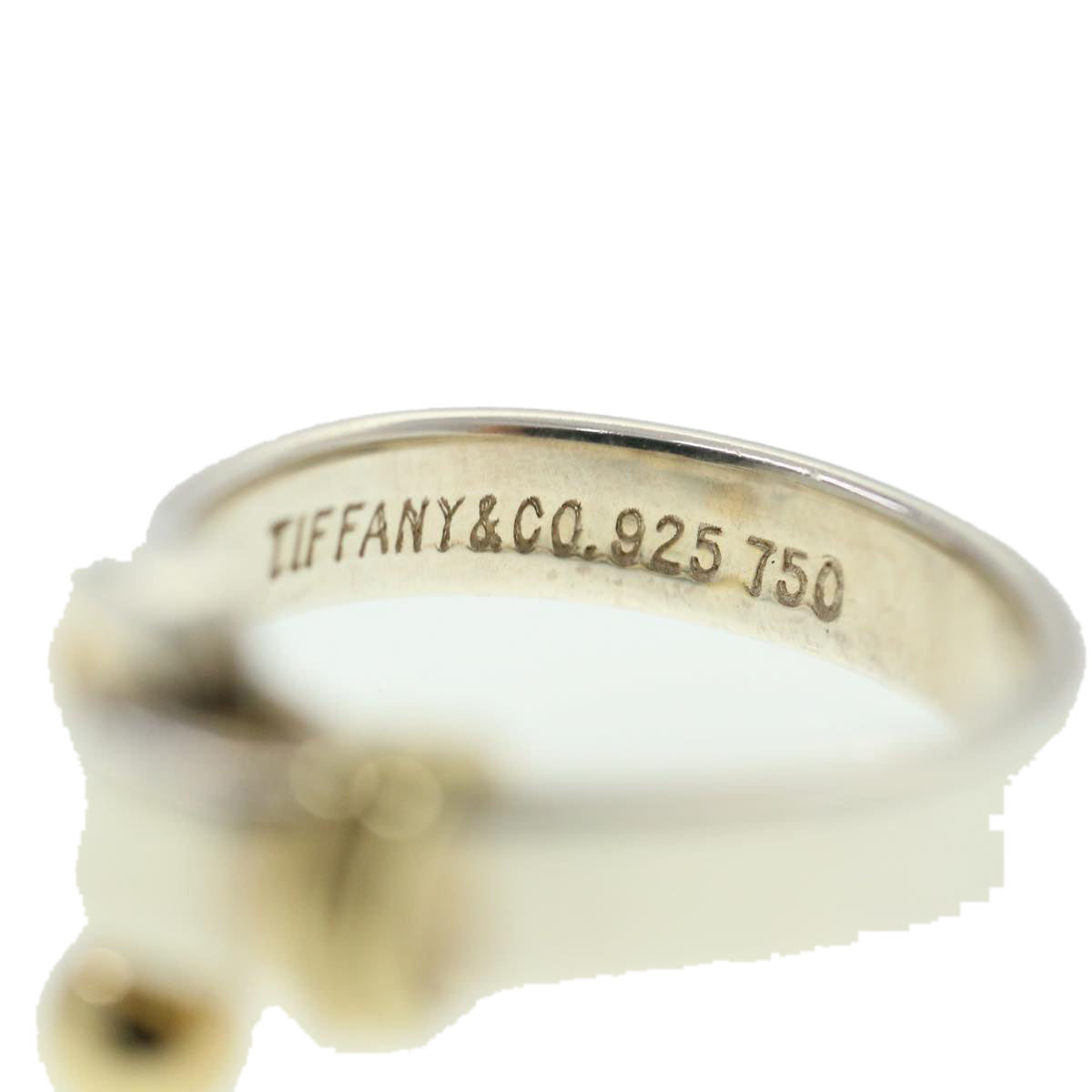 TIFFANY&Co. Bangle Bracelet 925/750 Silver Auth am3999