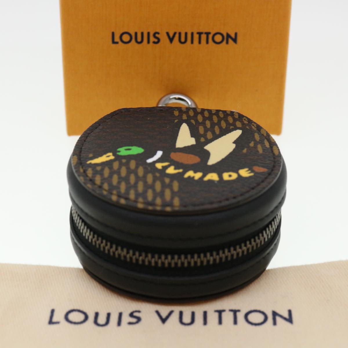 LOUIS VUITTON Damier Giant Etui earphones case NIGO Brown Black GI0494 am4002