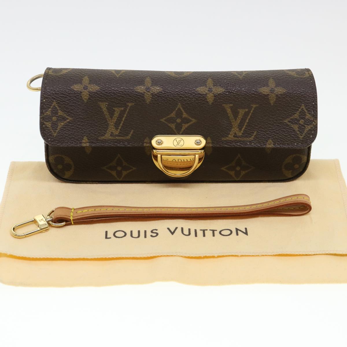 LOUIS VUITTON Monogram Pochette Lagoon Glasses Case M60008 LV Auth am4019