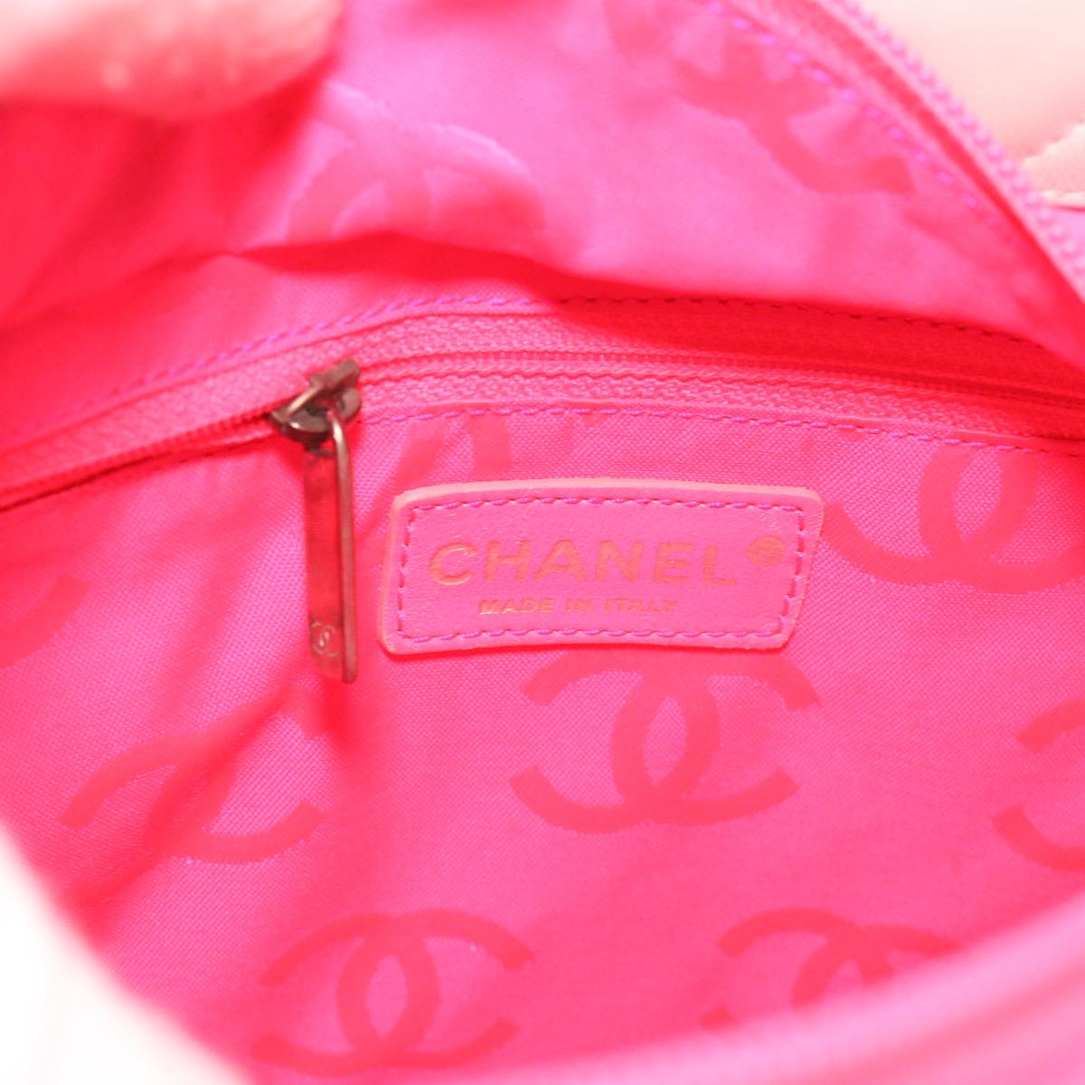 CHANEL Cambon Line Shoulder Bag Caviar Skin Pink CC Auth am4028
