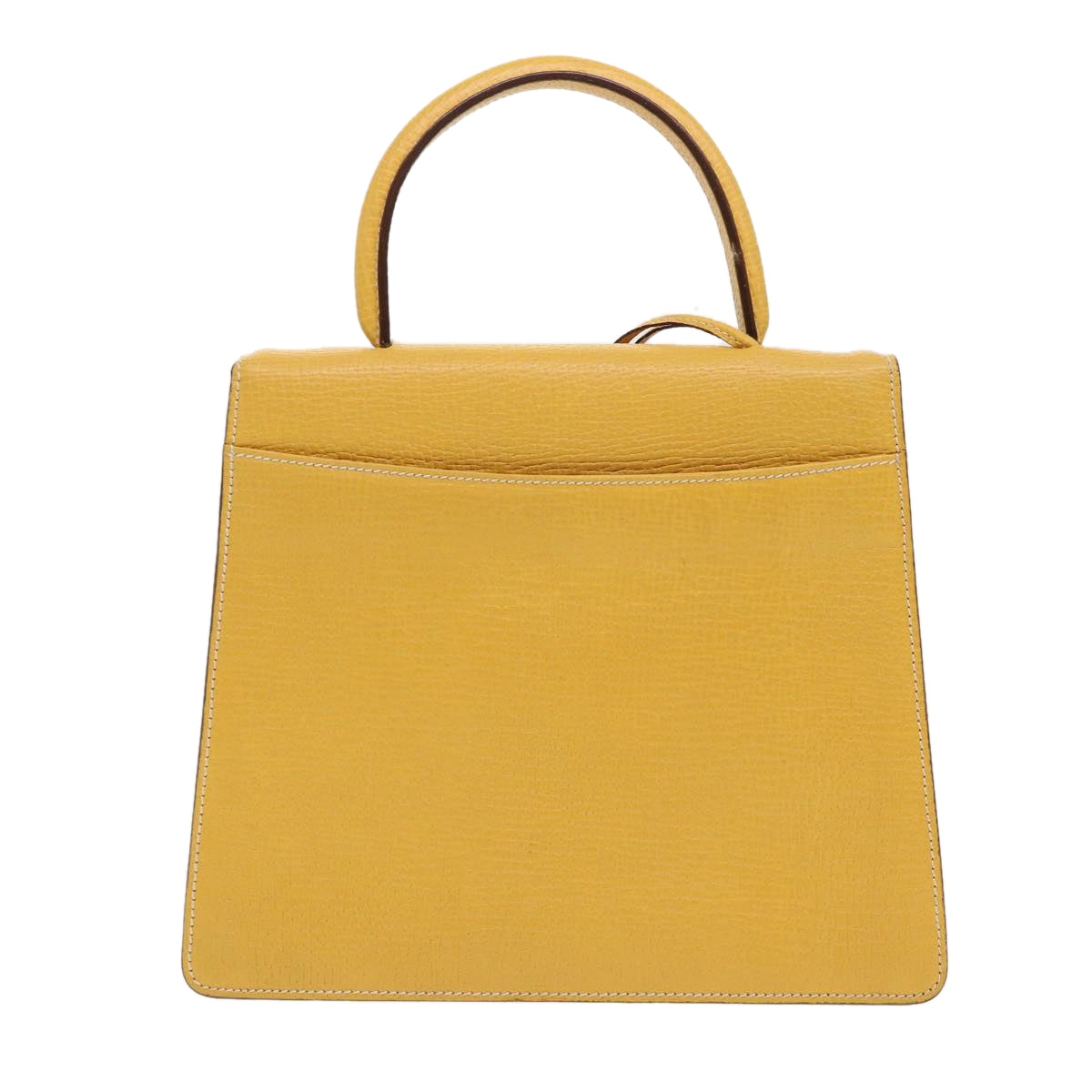 LOEWE Barcelona Hand Bag Leather 2way Yellow Auth am4030 - 0