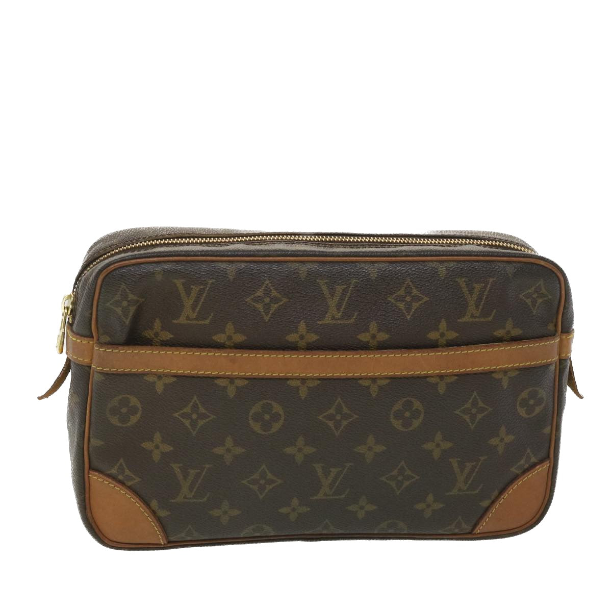 LOUIS VUITTON Monogram Compiegne 28 Clutch Bag M51845 LV Auth am4038