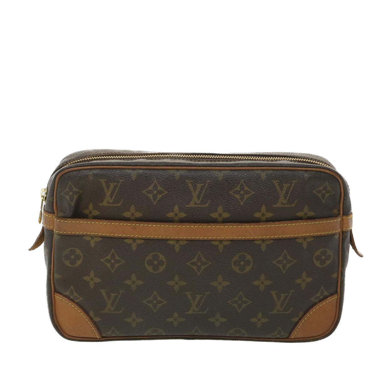 LOUIS VUITTON Monogram Compiegne 28 Clutch Bag M51845 LV Auth am4038