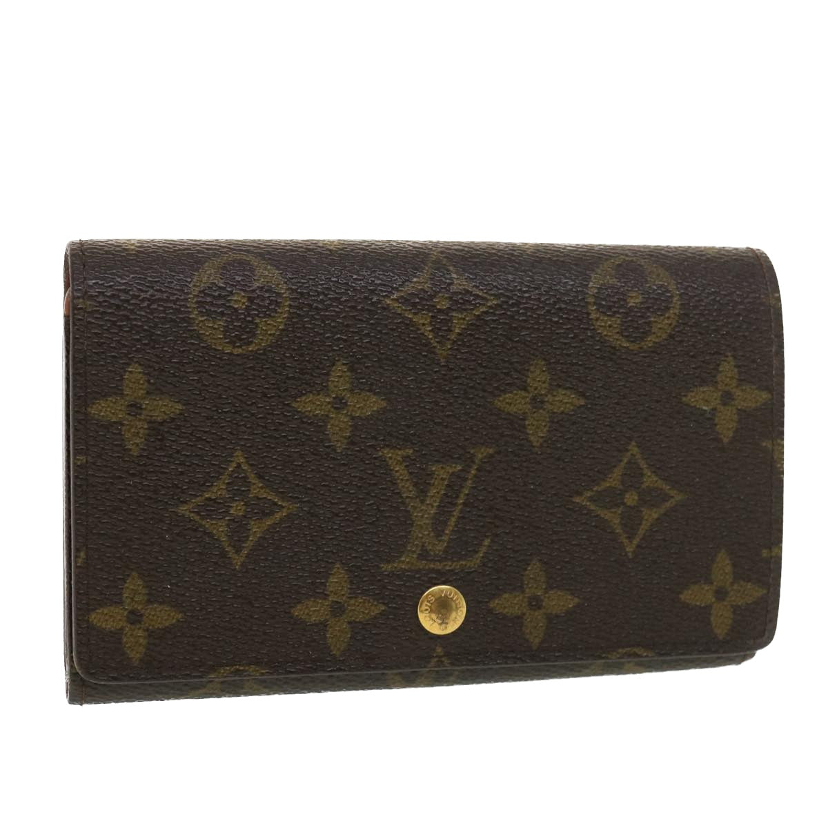 LOUIS VUITTON Monogram Porte Monnaie Billets Tresor Wallet M61730 LV Auth am4096