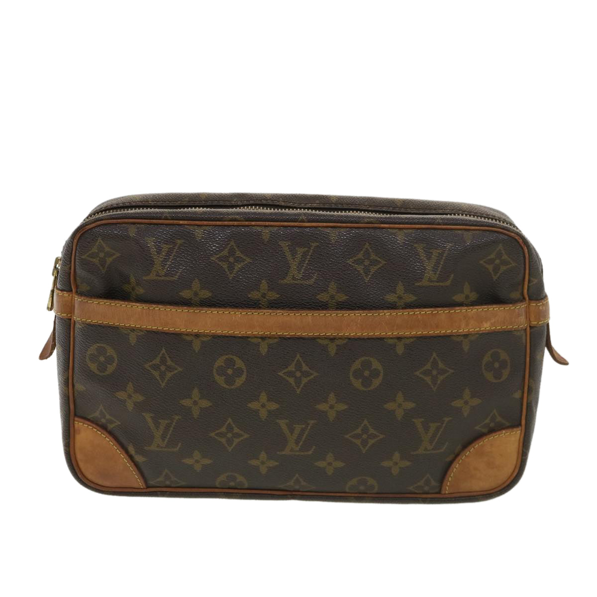 LOUIS VUITTON Monogram Compiegne 28 Clutch Bag M51845 LV Auth am4107