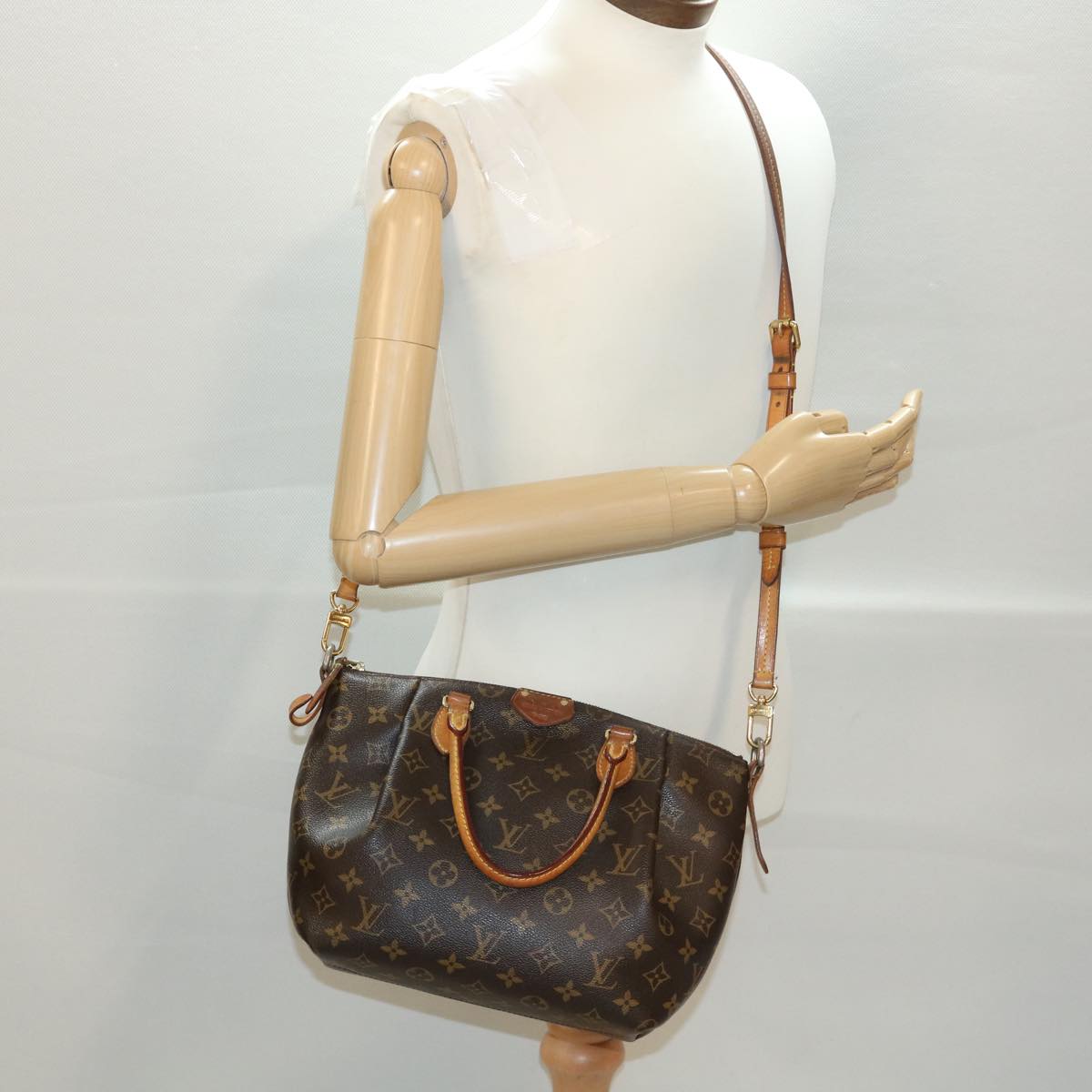 LOUIS VUITTON Monogram Turenne PM Hand Bag 2way LV Auth am4108