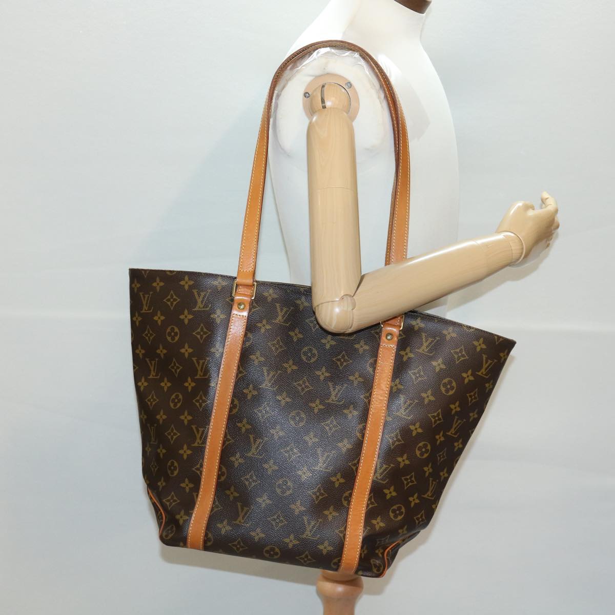 LOUIS VUITTON Monogram Sac Shopping Tote Bag M51108 LV Auth am4111