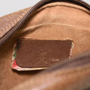 GUCCI GG Canvas Web Sherry Line Clutch Bag Beige Red Green Auth am4114-9