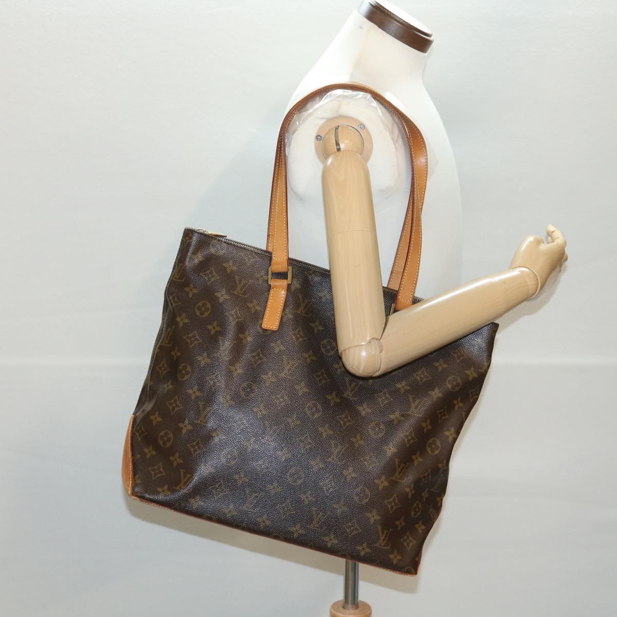 LOUIS VUITTON Monogram Cabas Mezzo Tote Bag M51151 LV Auth am4135