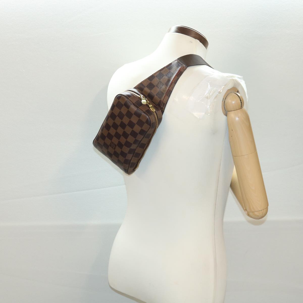 LOUIS VUITTON Damier Ebene Geronimos Shoulder Bag N51994 LV Auth am4138