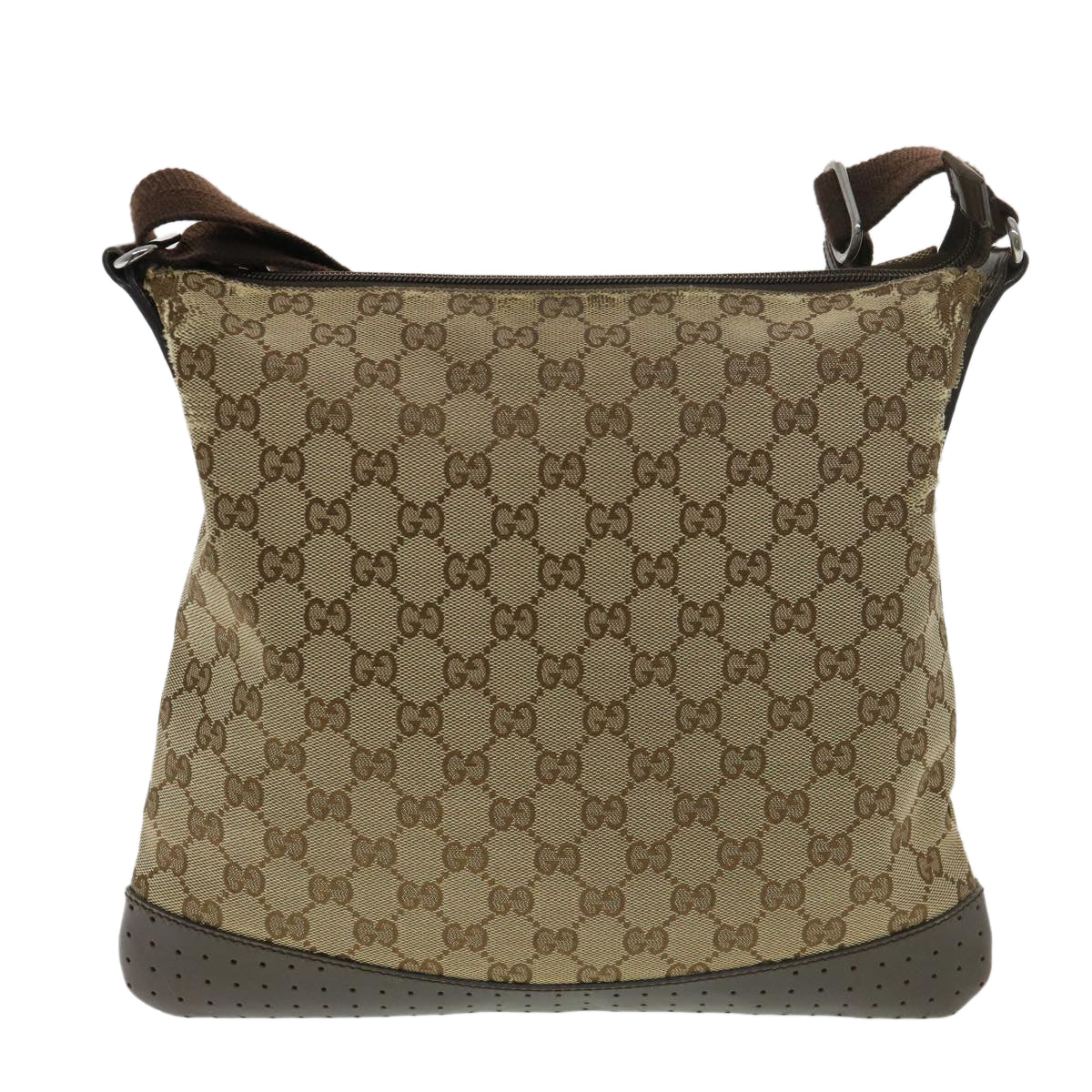 GUCCI GG Canvas Shoulder Bag Beige 145857 Auth am4145