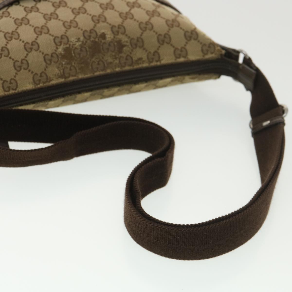 GUCCI GG Canvas Shoulder Bag Beige 145857 Auth am4145