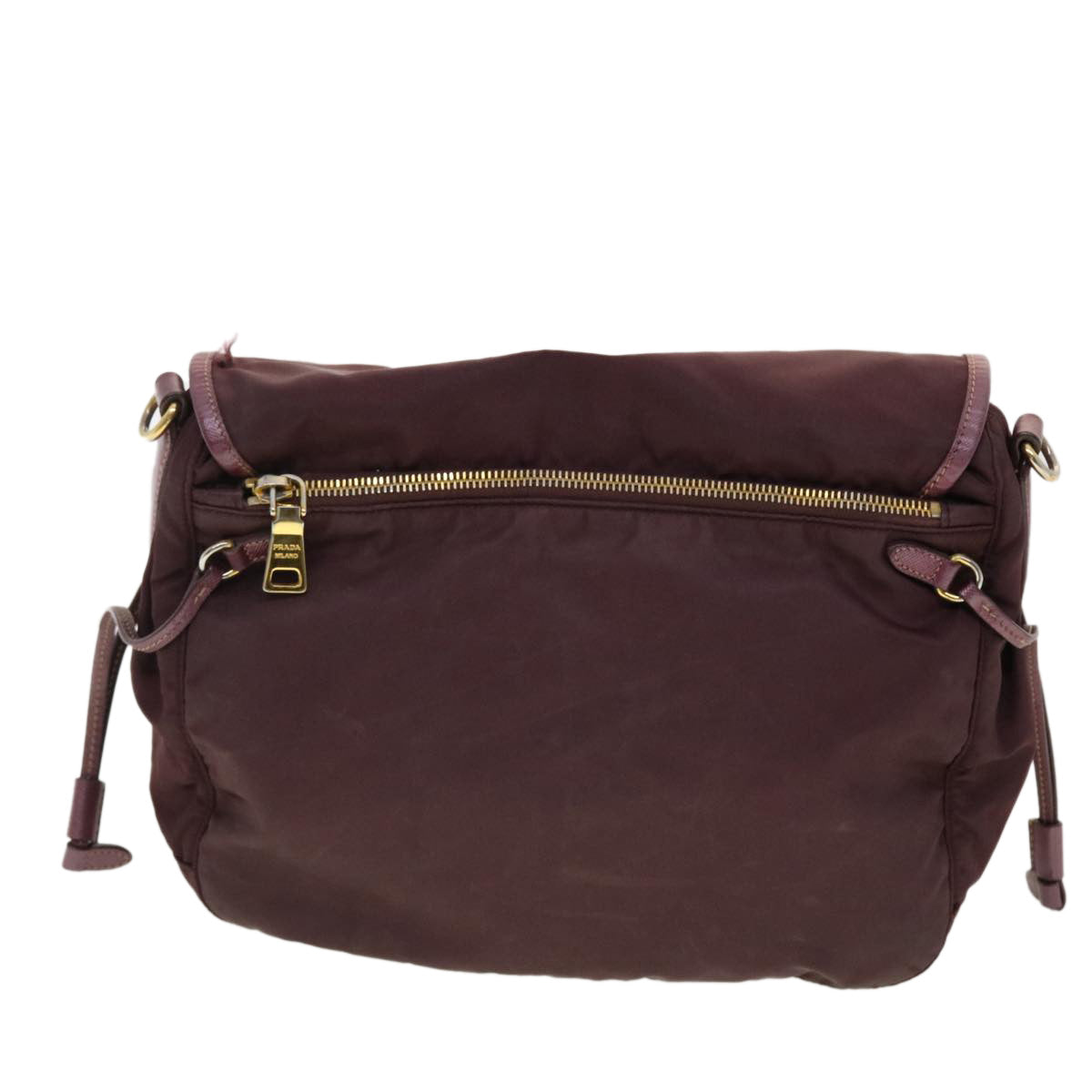 PRADA Shoulder Bag Nylon Purple Auth am4159 - 0