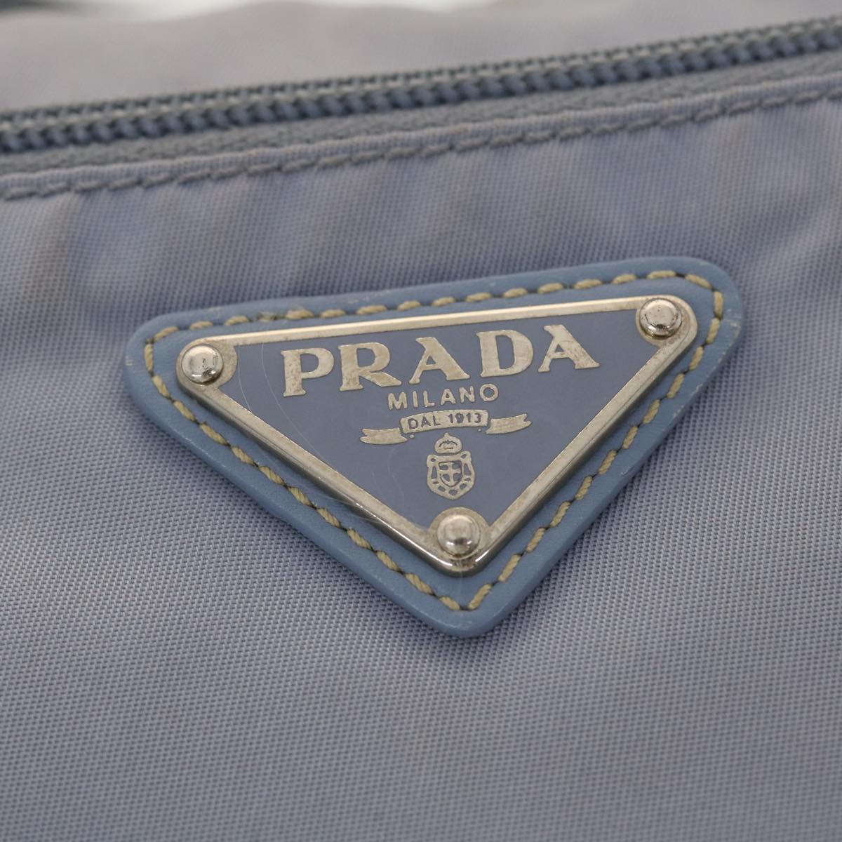 PRADA Shoulder Bag Nylon Light Blue Auth am4160