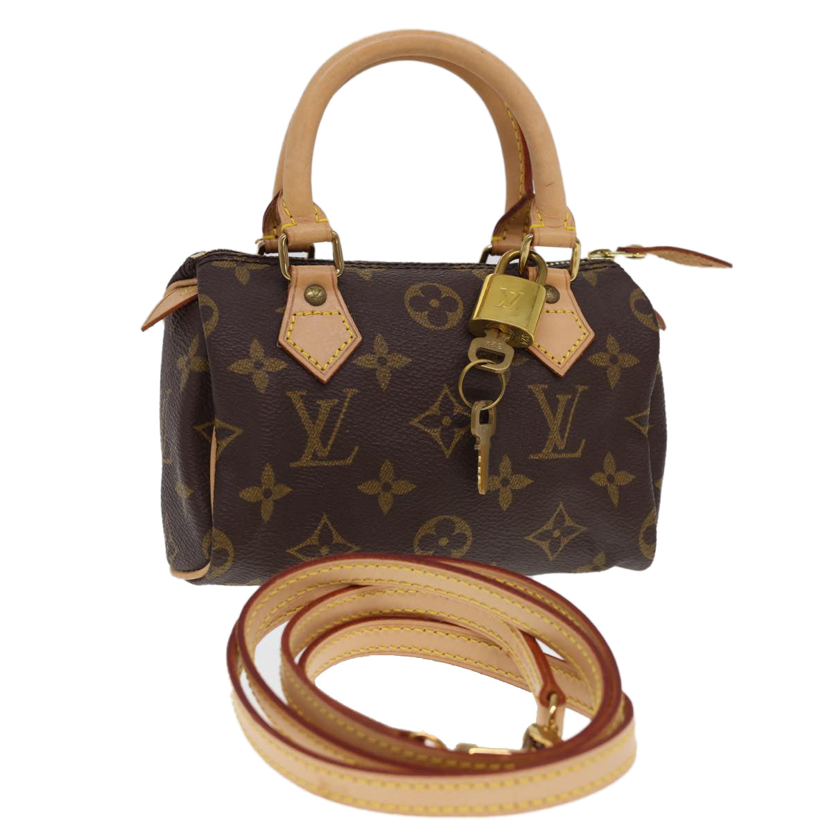 LOUIS VUITTON Monogram Mini Speedy Hand Bag M41534 LV Auth am4166