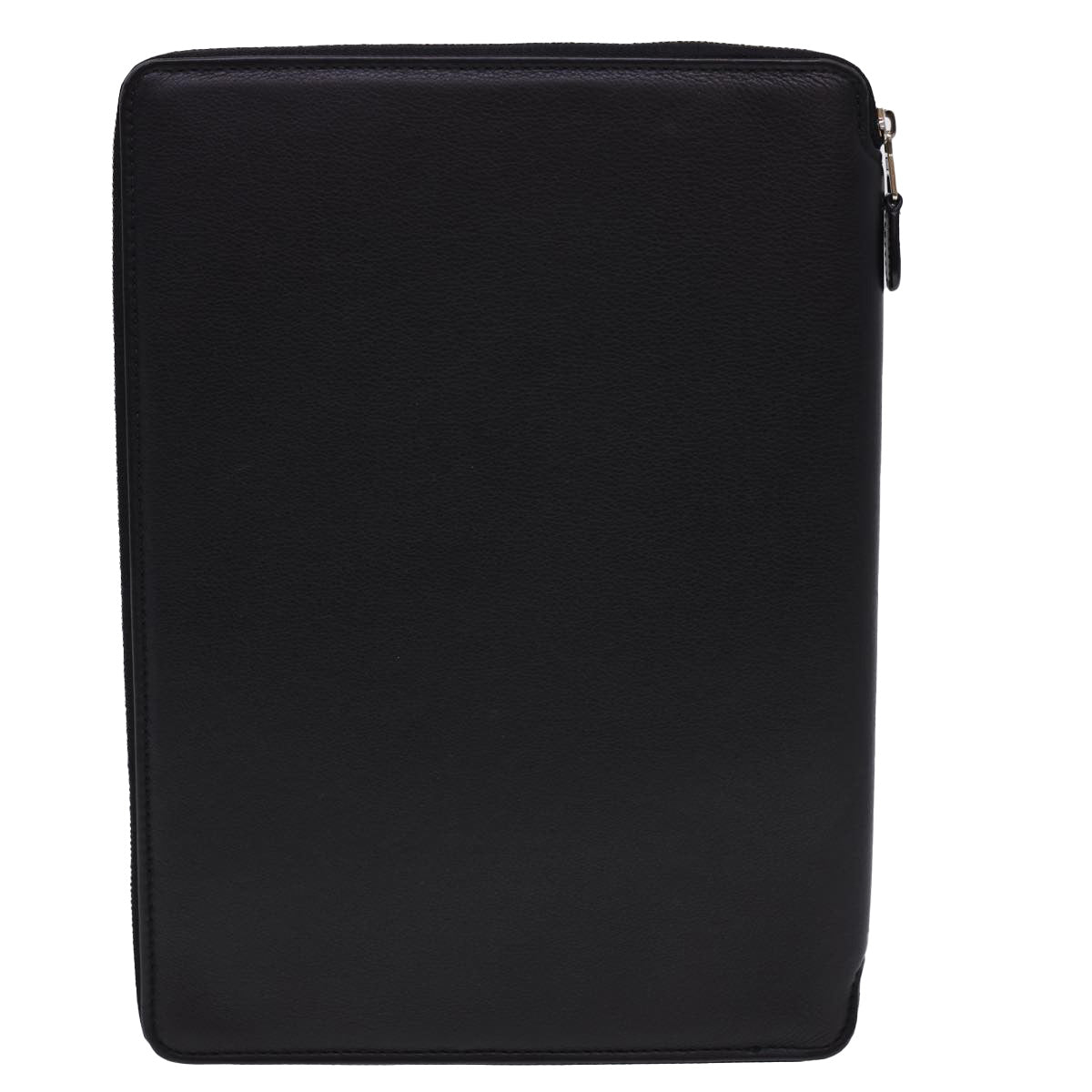 BALENCIAGA Clutch Bag iPad Case Leather Black Auth am4187