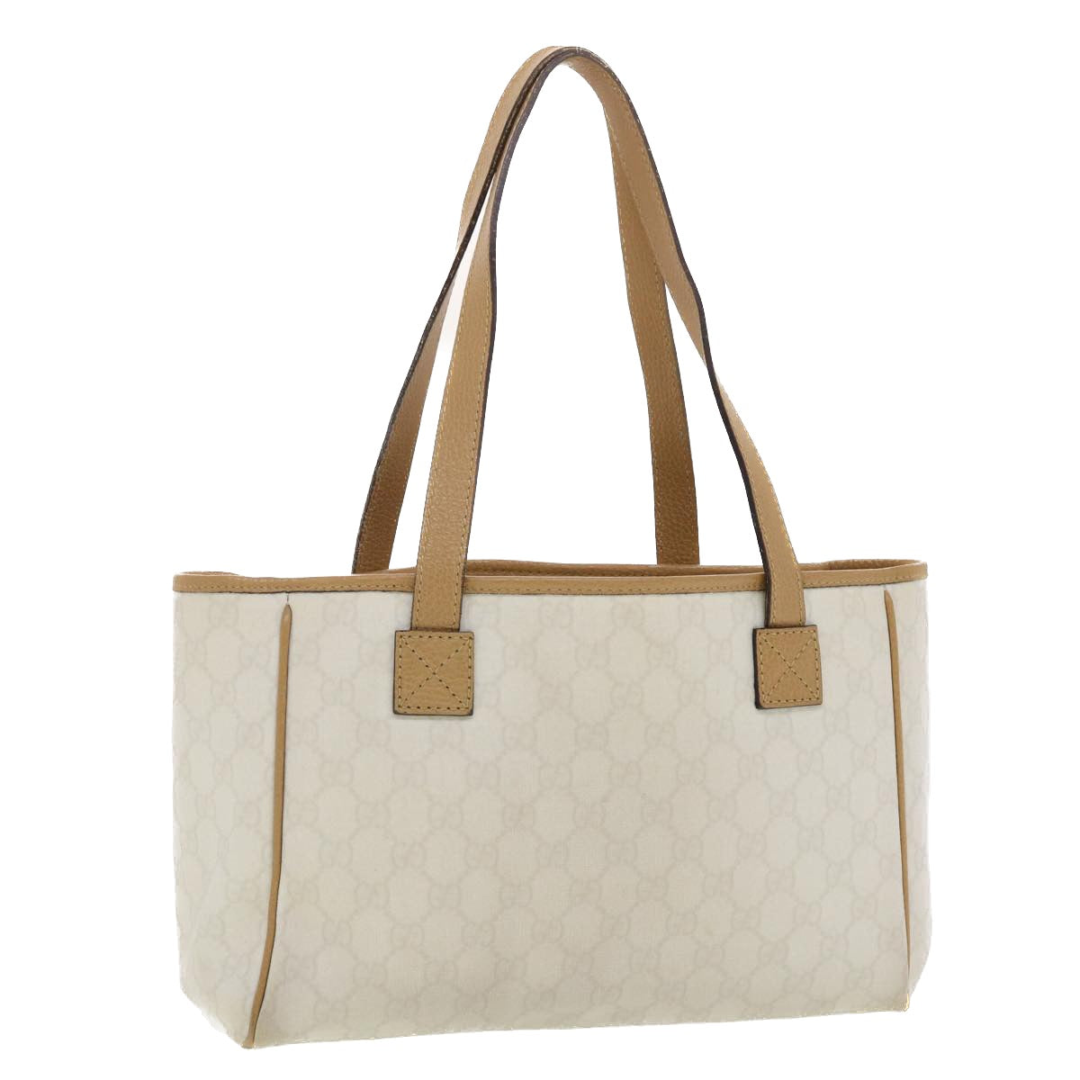 GUCCI GG Canvas Shoulder Bag PVC Leather White 26422 Auth am4201