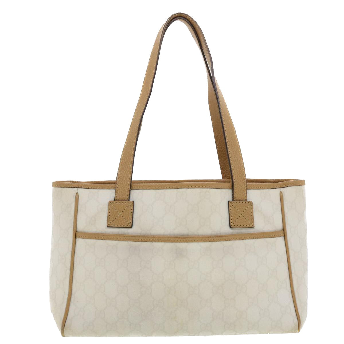 GUCCI GG Canvas Shoulder Bag PVC Leather White 26422 Auth am4201 - 0