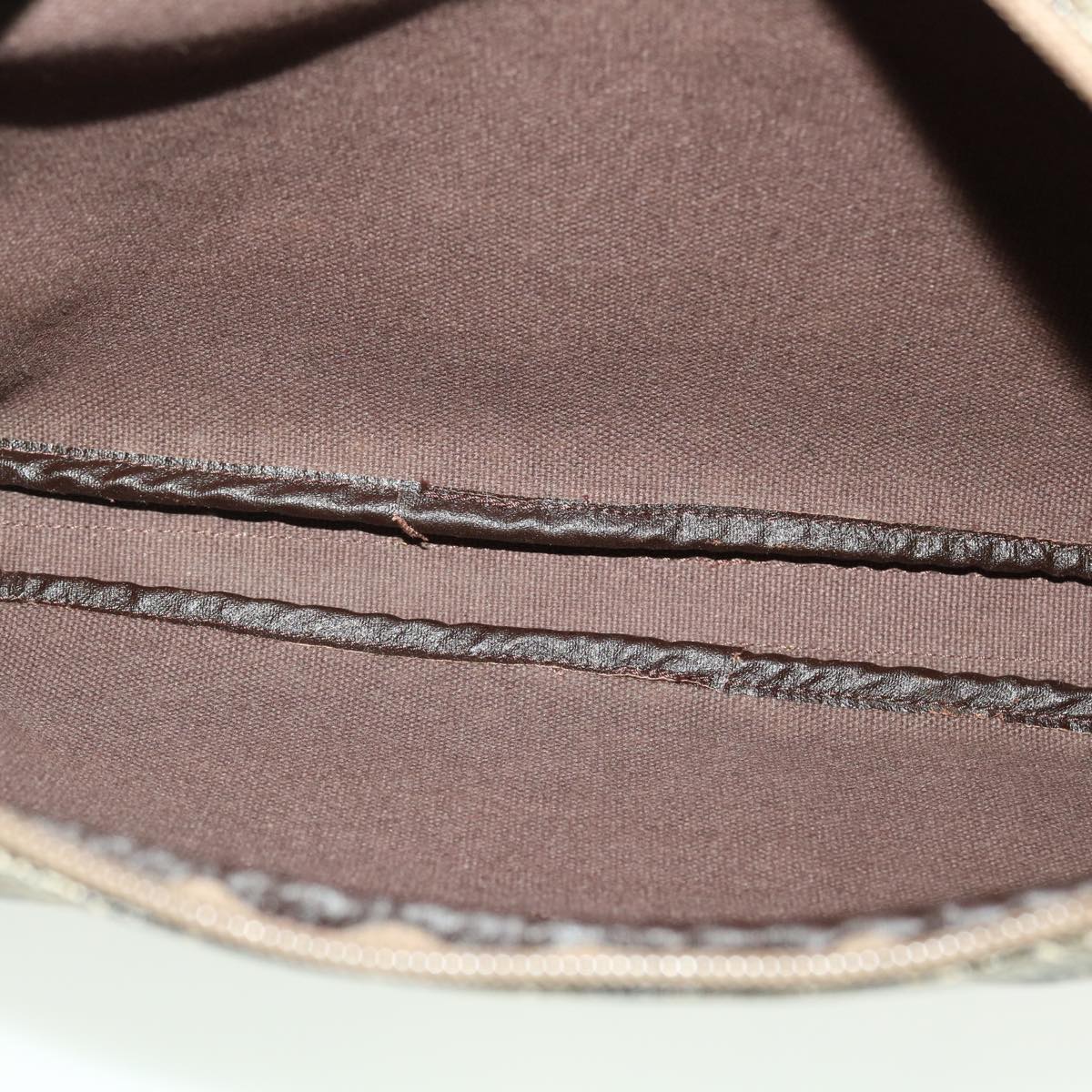 SAINT LAURENT Clutch Bag PVC Leather Gray Auth am4202