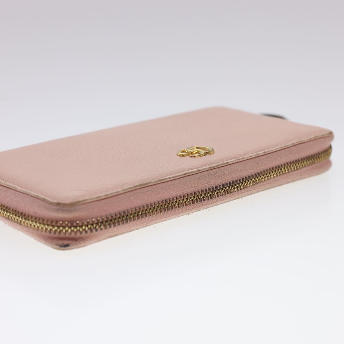 GUCCI Long Wallet Leather Pink 496334 Auth am4210