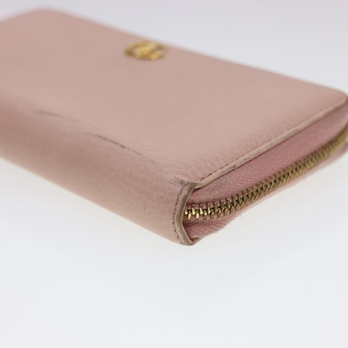 GUCCI Long Wallet Leather Pink 496334 Auth am4210