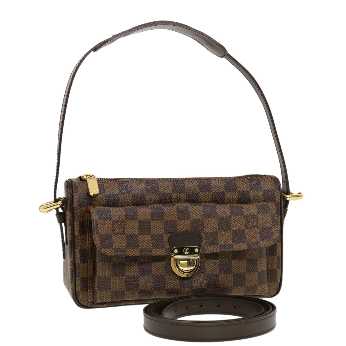 LOUIS VUITTON Damier Ebene Ravello GM Shoulder Bag N60006 LV Auth am4248