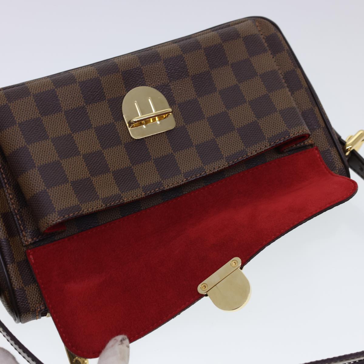 LOUIS VUITTON Damier Ebene Ravello GM Shoulder Bag N60006 LV Auth am4248