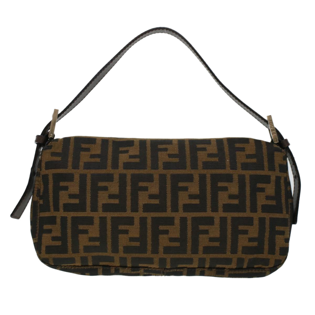 FENDI Zucca Canvas Mamma Baguette Shoulder Bag Brown 2321.26424 Auth am4274 - 0