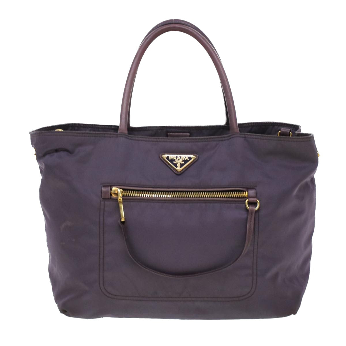 PRADA Hand Bag Nylon 2way Purple Auth am4275