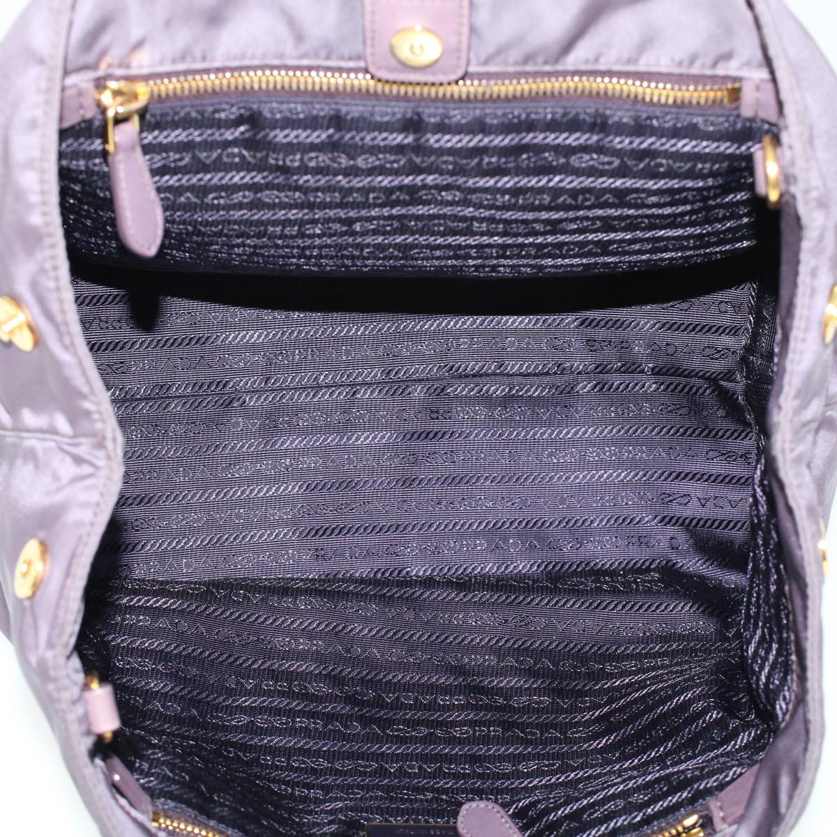 PRADA Hand Bag Nylon 2way Purple Auth am4275