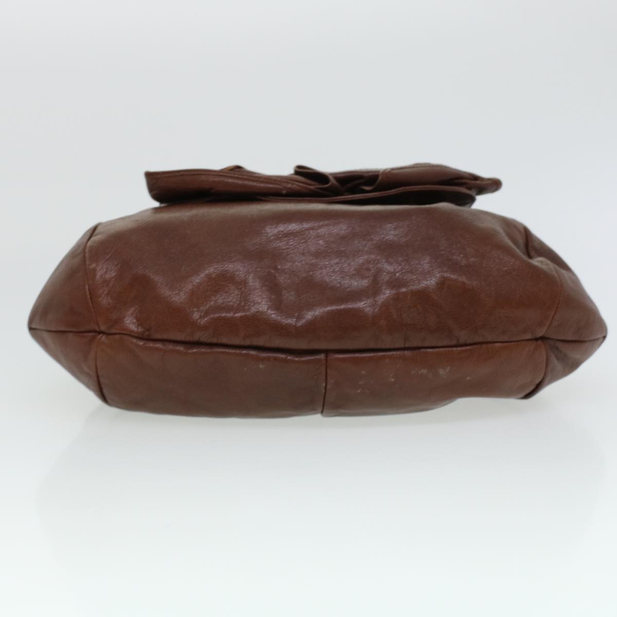 SAINT LAURENT Shoulder Bag Leather Brown 112878 Auth am4283