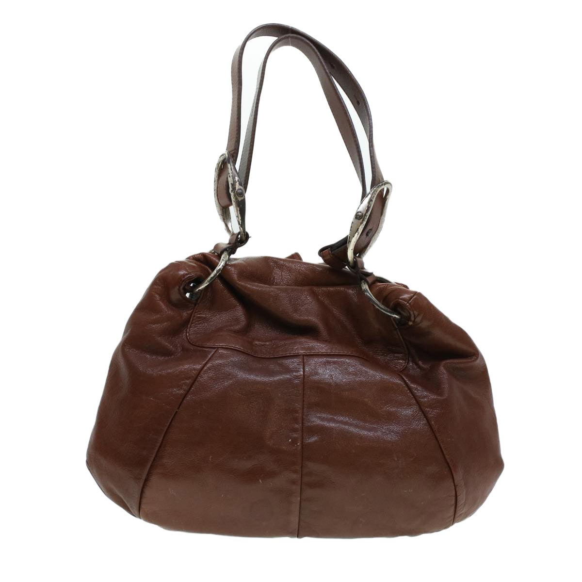 SAINT LAURENT Shoulder Bag Leather Brown 112878 Auth am4283 - 0