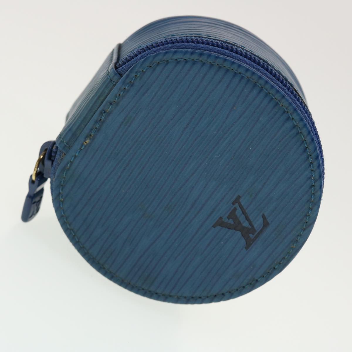 LOUIS VUITTON Epi Ecrin Bijoux8 Jewelry Box Blue M48225 LV Auth am4295