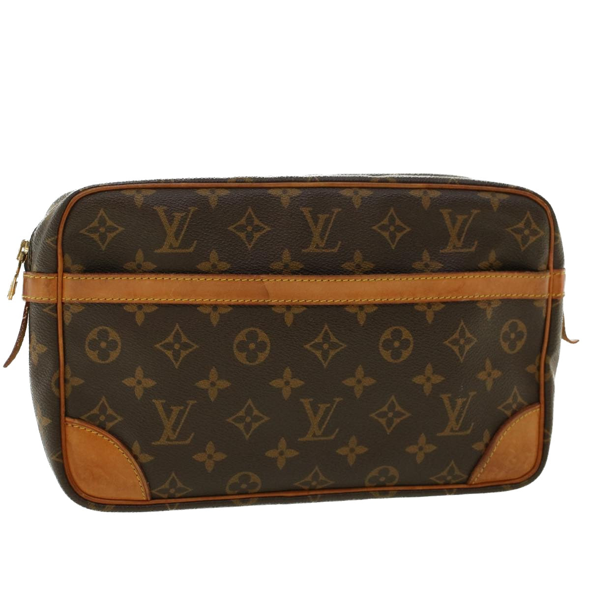 LOUIS VUITTON Monogram Compiegne 28 Clutch Bag M51845 LV Auth am4296