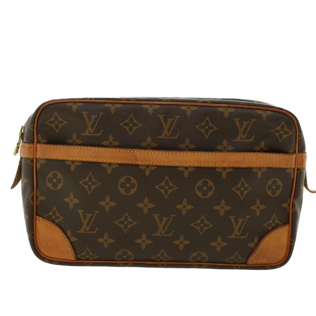 LOUIS VUITTON Monogram Compiegne 28 Clutch Bag M51845 LV Auth am4296