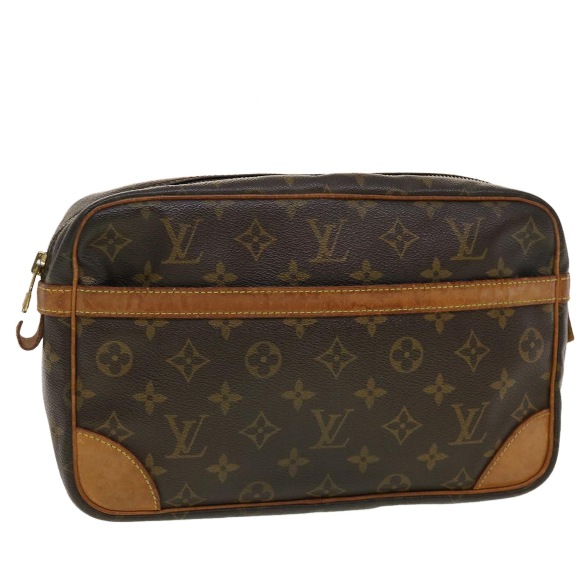 LOUIS VUITTON Monogram Compiegne 28 Clutch Bag M51845 LV Auth am4312