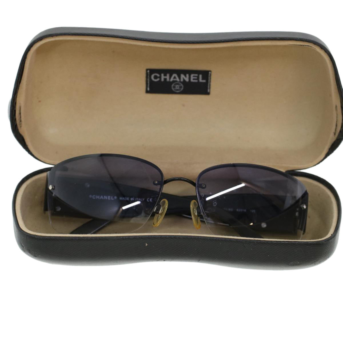 CHANEL Sunglasses Black 4117-B CC Auth am4324