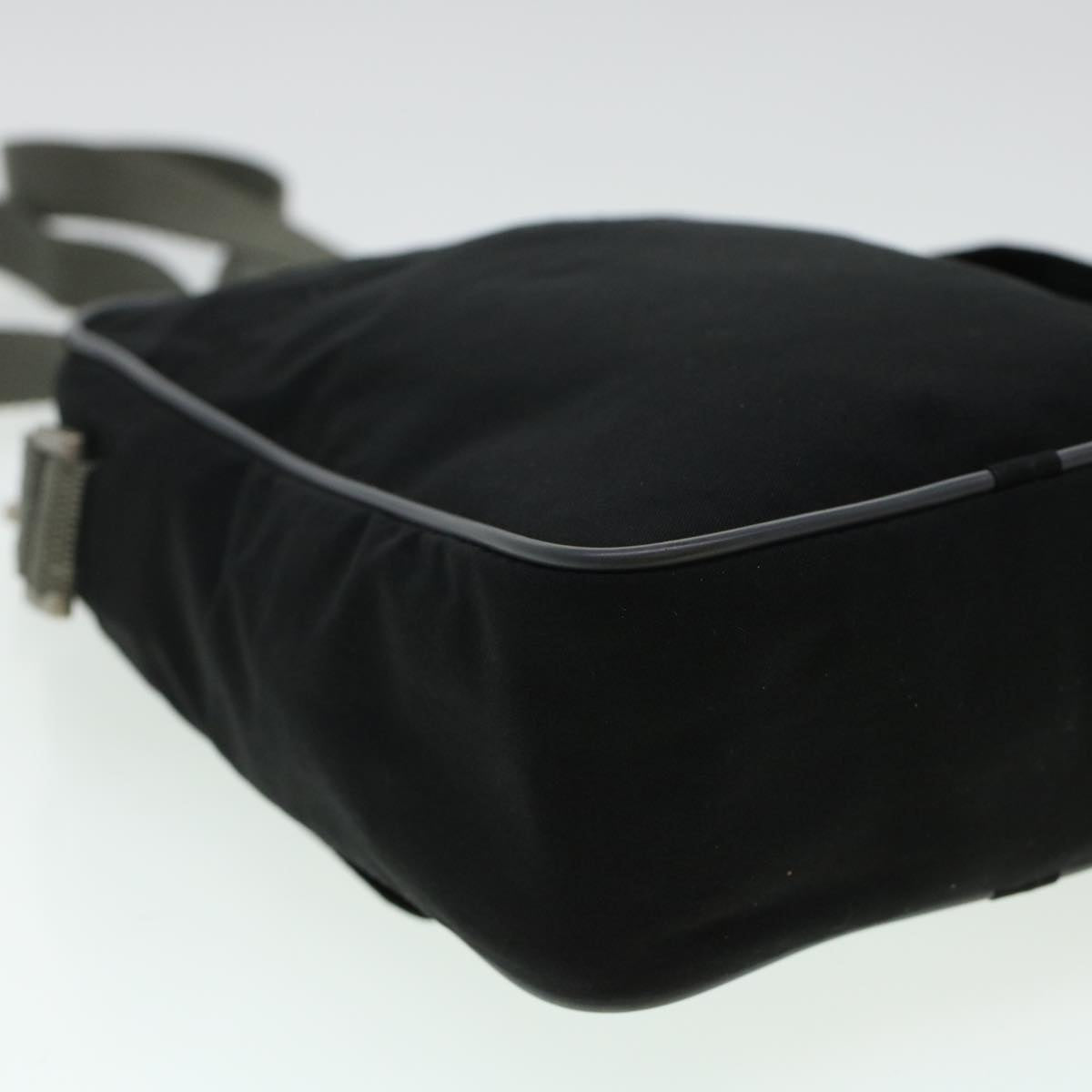 PRADA Shoulder Bag Nylon Black Auth am4341