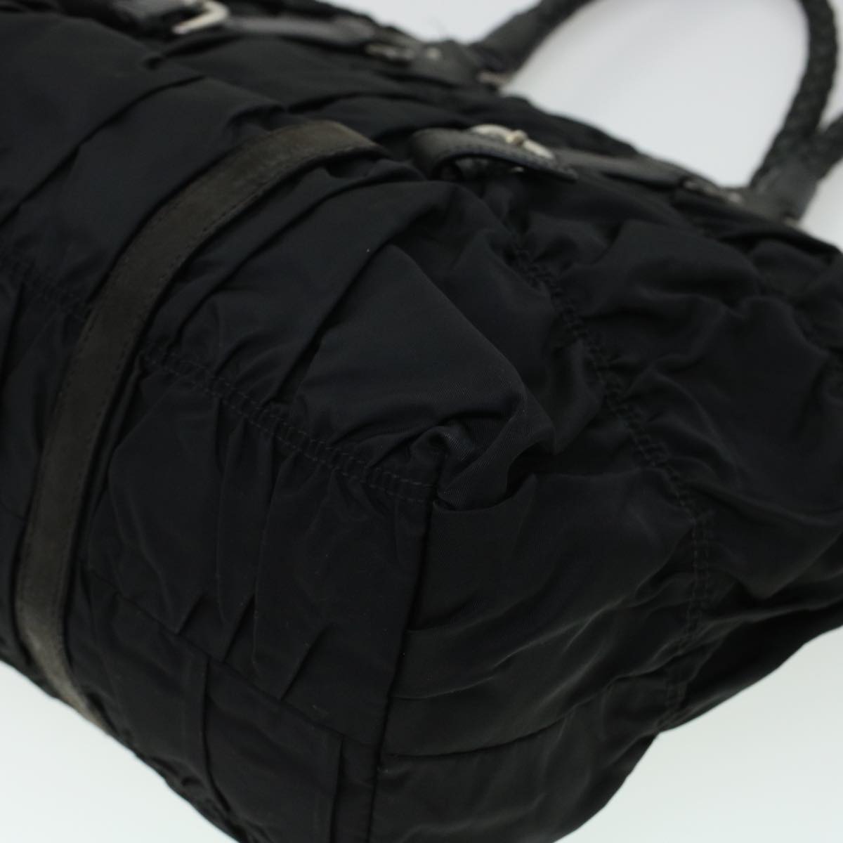 PRADA Tote Bag Nylon Black Auth am4348