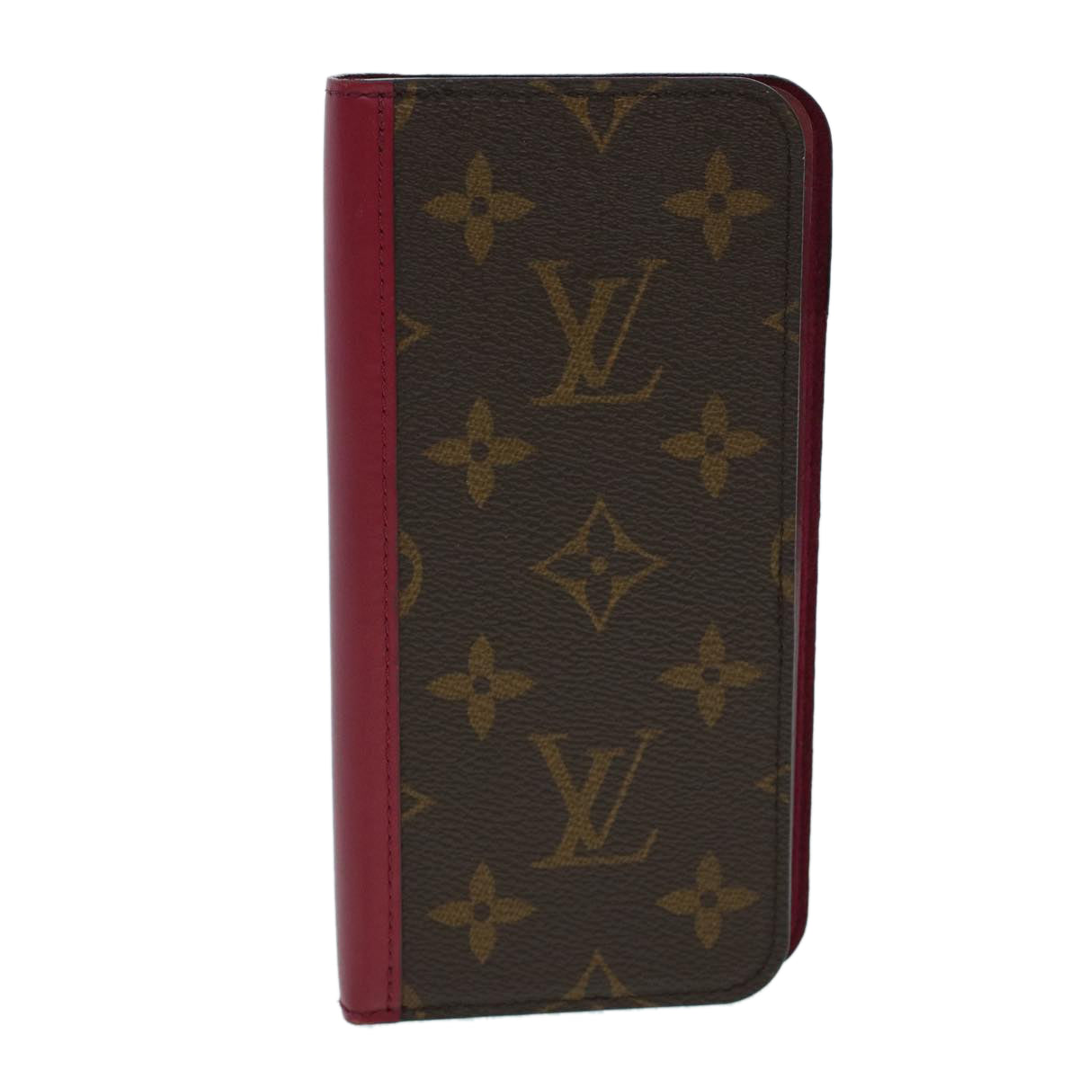 LOUIS VUITTON Monogram Folio iphone 11 Case Fuchsia M69678 LV Auth am4370