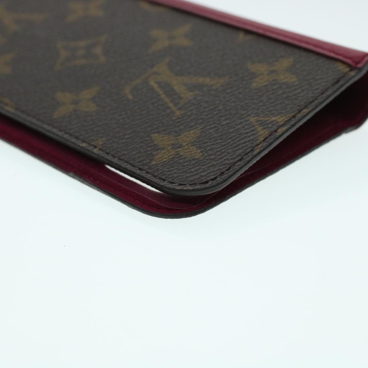 LOUIS VUITTON Monogram Folio iphone 11 Case Fuchsia M69678 LV Auth am4370