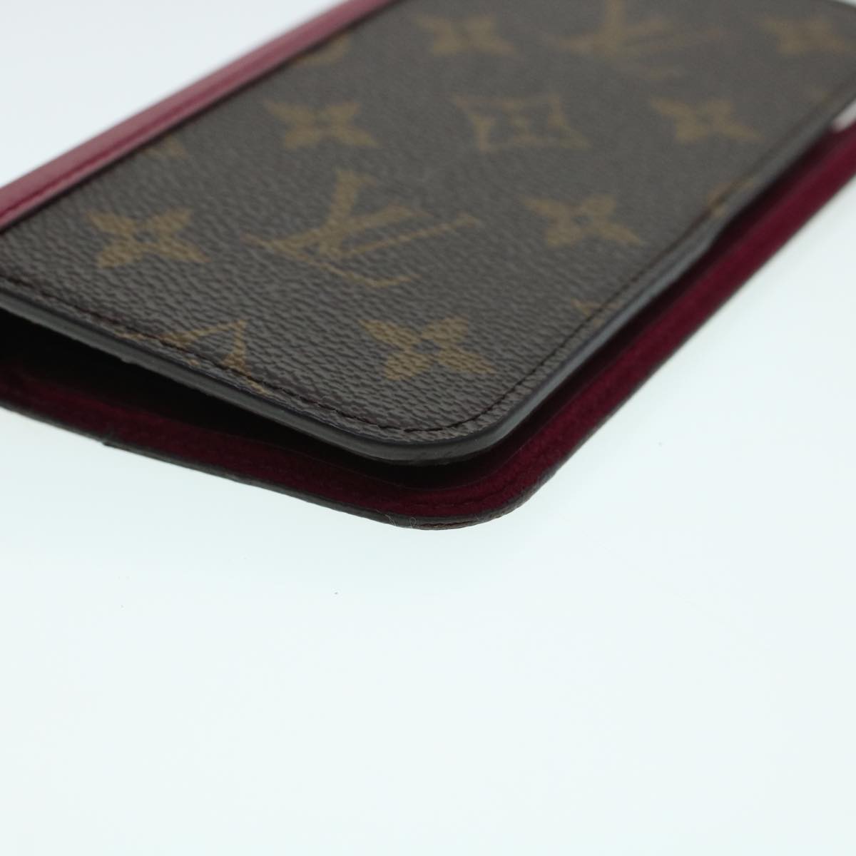 LOUIS VUITTON Monogram Folio iphone 11 Case Fuchsia M69678 LV Auth am4370